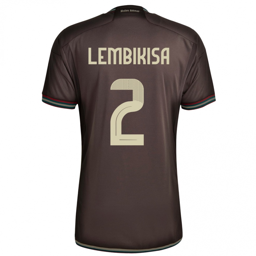 Kids Football Jamaica Dexter Lembikisa #2 Night Brown Away Jersey 24-26 T-Shirt