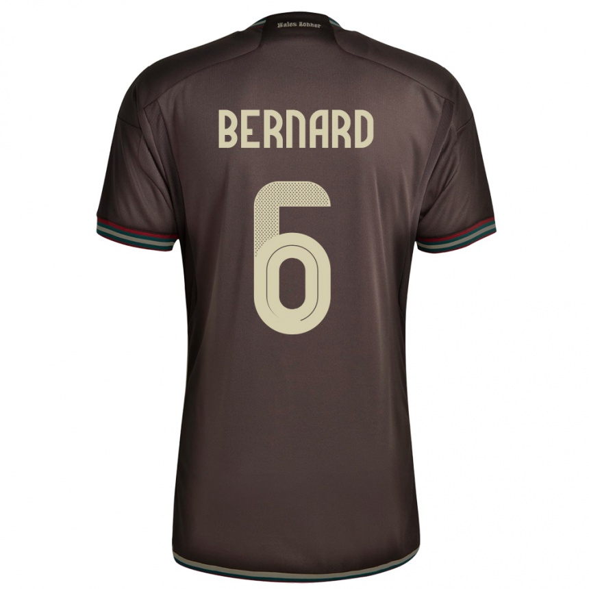 Kids Football Jamaica Di'shon Bernard #6 Night Brown Away Jersey 24-26 T-Shirt