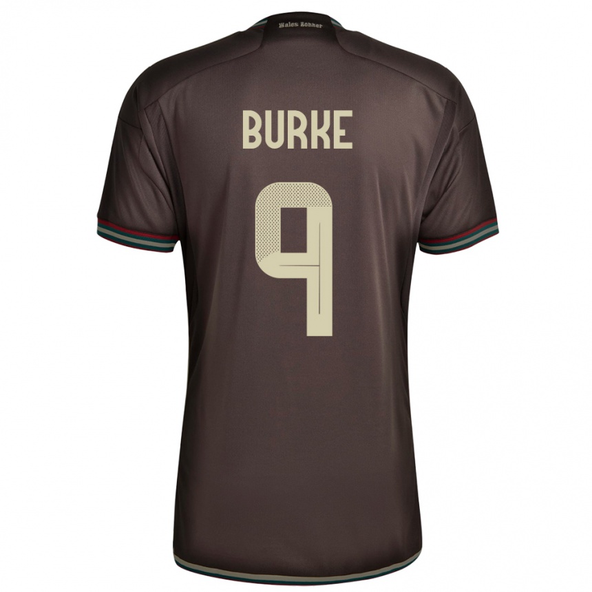 Kids Football Jamaica Cory Burke #9 Night Brown Away Jersey 24-26 T-Shirt