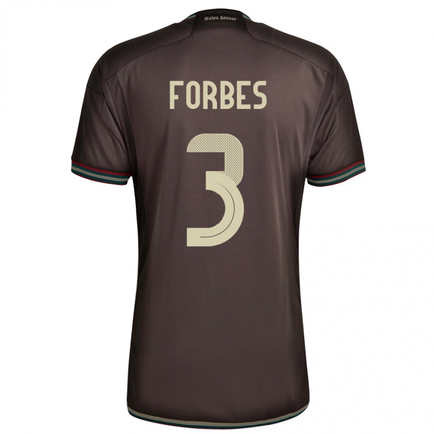 Kids Football Jamaica Michael Forbes #3 Night Brown Away Jersey 24-26 T-Shirt