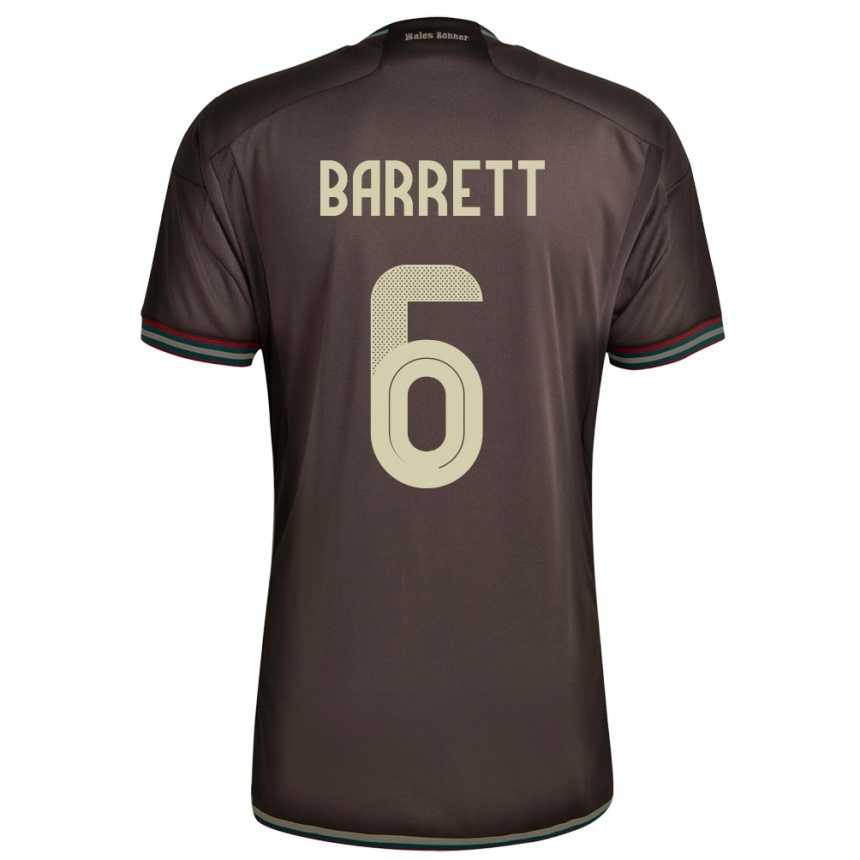 Kids Football Jamaica Ronaldo Barrett #6 Night Brown Away Jersey 24-26 T-Shirt