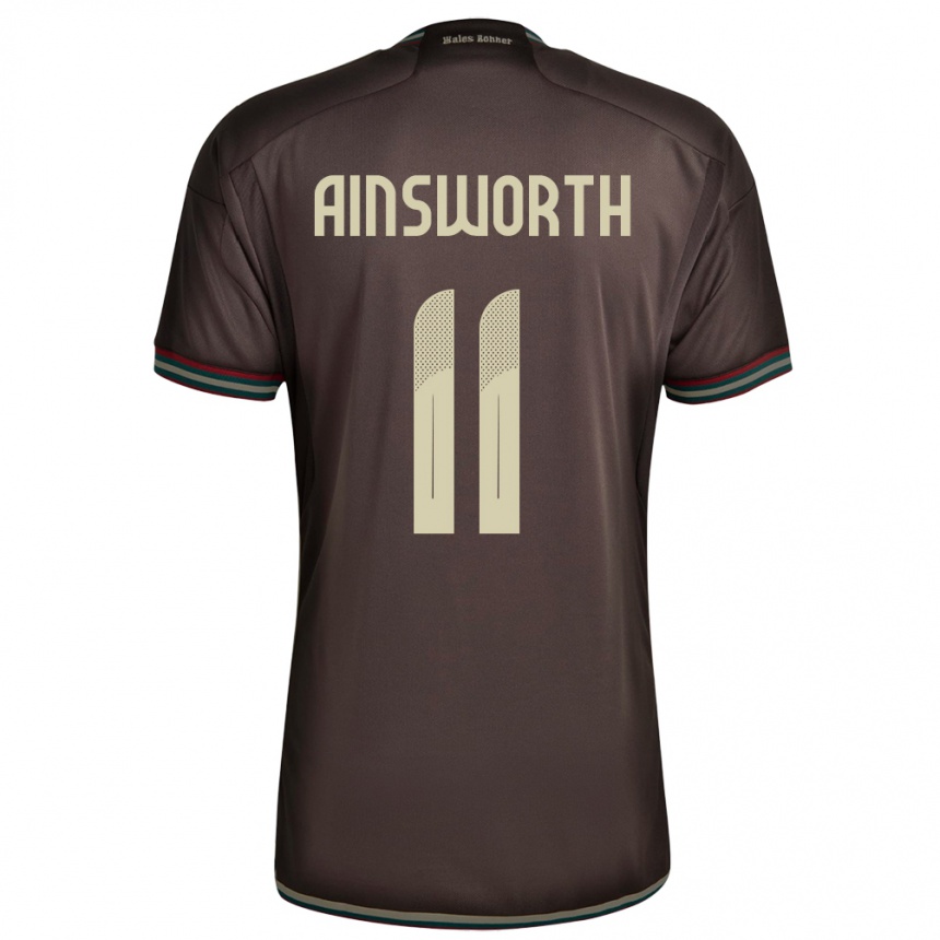 Kids Football Jamaica Christopher Ainsworth #11 Night Brown Away Jersey 24-26 T-Shirt