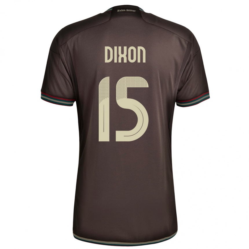 Kids Football Jamaica Ahir Dixon #15 Night Brown Away Jersey 24-26 T-Shirt