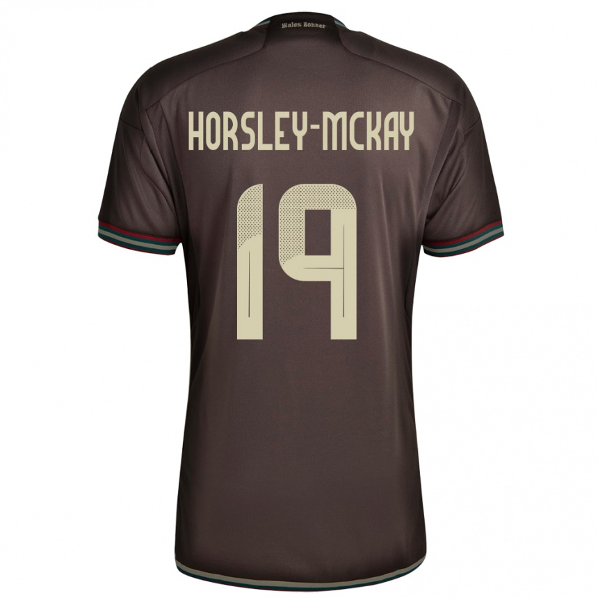 Kids Football Jamaica Kyron Horsley-Mckay #19 Night Brown Away Jersey 24-26 T-Shirt