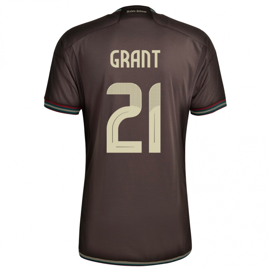 Kids Football Jamaica Joshua Grant #21 Night Brown Away Jersey 24-26 T-Shirt