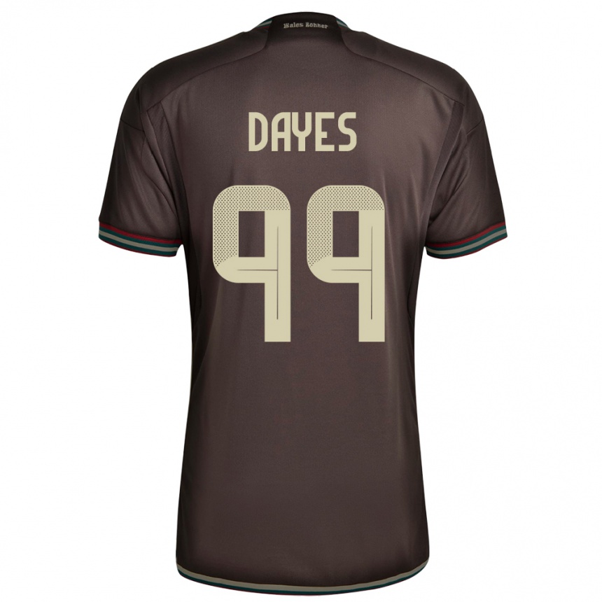 Kids Football Jamaica Malikae Dayes #99 Night Brown Away Jersey 24-26 T-Shirt