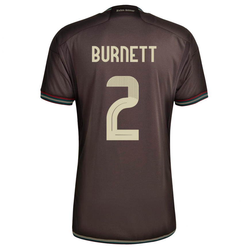 Kids Football Jamaica Theanna Burnett #2 Night Brown Away Jersey 24-26 T-Shirt