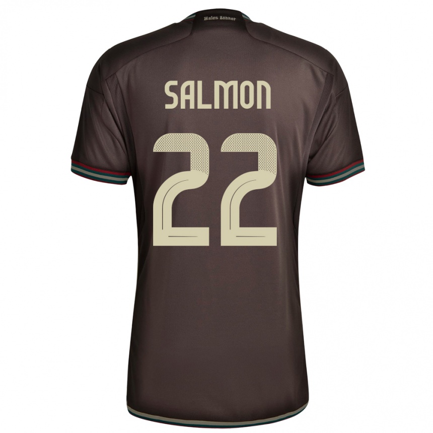 Kids Football Jamaica Christina Salmon #22 Night Brown Away Jersey 24-26 T-Shirt