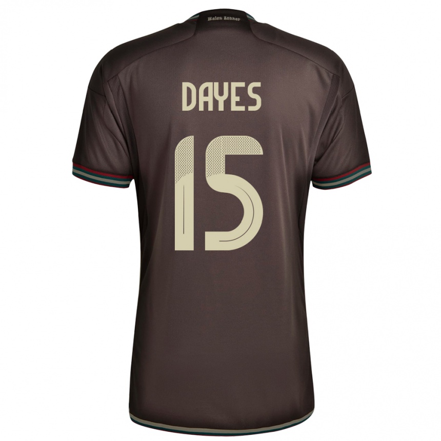 Kids Football Jamaica Mikayla Dayes #15 Night Brown Away Jersey 24-26 T-Shirt