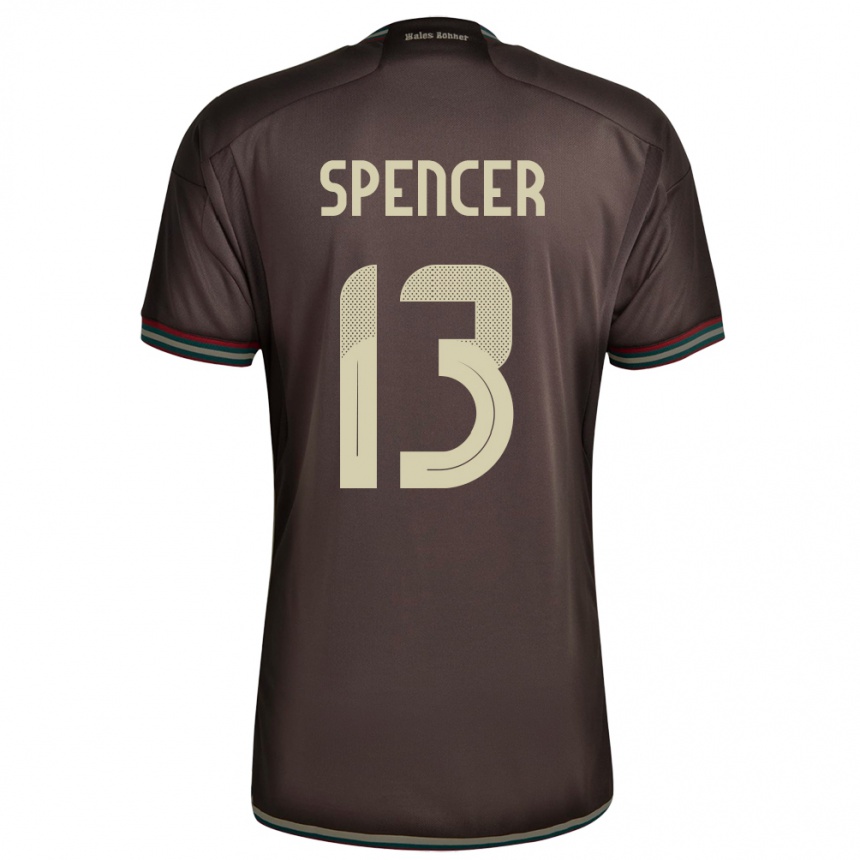 Kids Football Jamaica Rebecca Spencer #13 Night Brown Away Jersey 24-26 T-Shirt