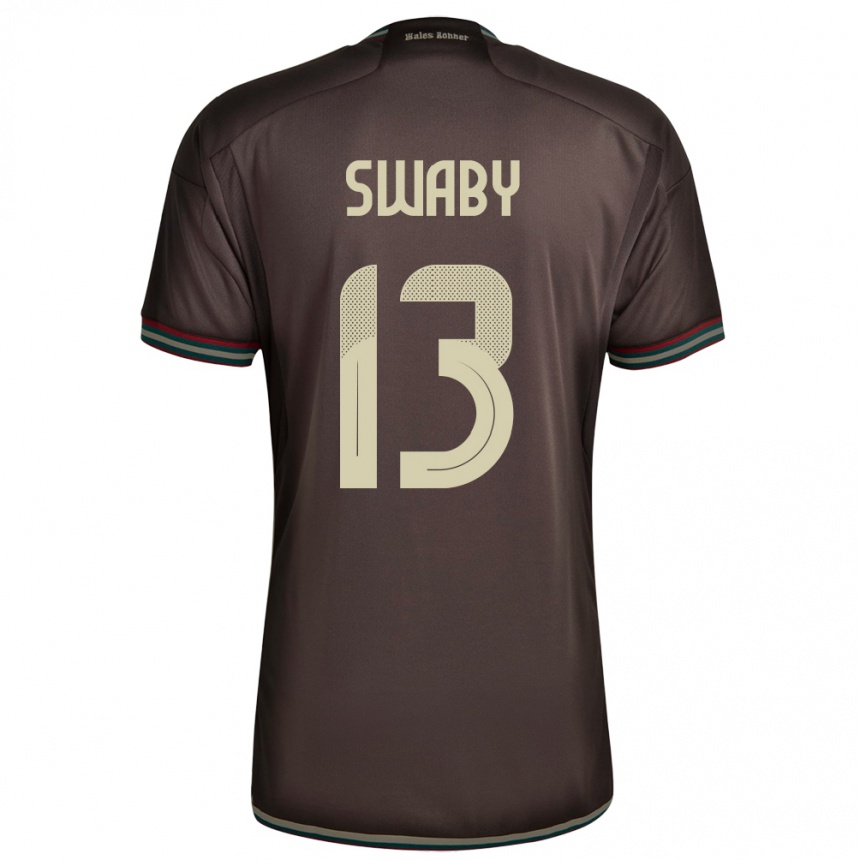 Kids Football Jamaica Allyson Swaby #13 Night Brown Away Jersey 24-26 T-Shirt