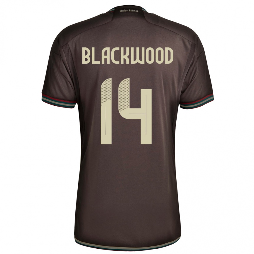 Kids Football Jamaica Deneisha Blackwood #14 Night Brown Away Jersey 24-26 T-Shirt