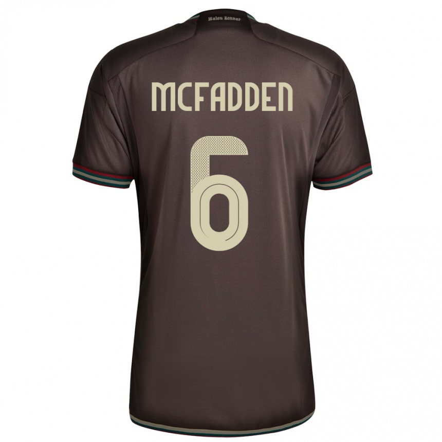 Kids Football Jamaica Logan Mcfadden #6 Night Brown Away Jersey 24-26 T-Shirt