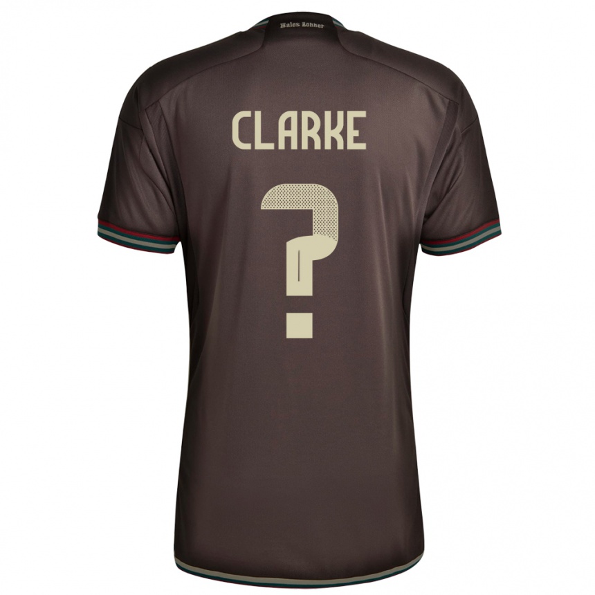 Kids Football Jamaica Sydoney Clarke #0 Night Brown Away Jersey 24-26 T-Shirt