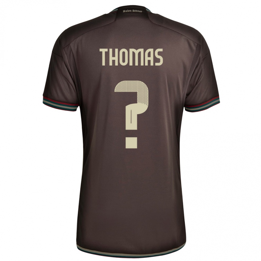 Kids Football Jamaica Kersha Thomas #0 Night Brown Away Jersey 24-26 T-Shirt