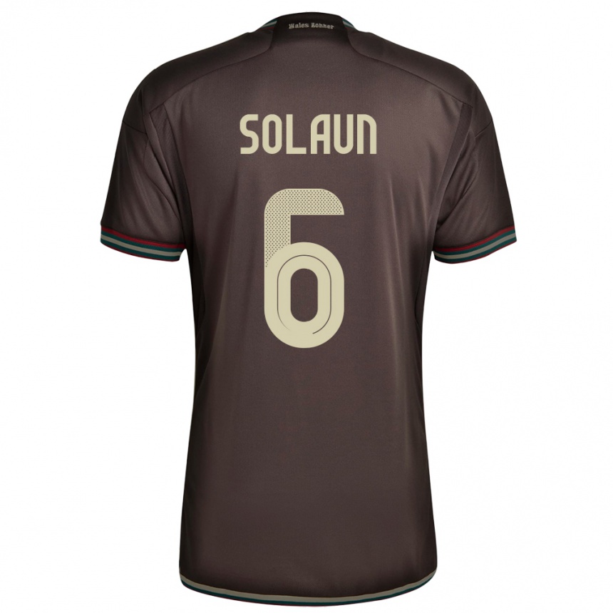 Kids Football Jamaica Havana Solaun #6 Night Brown Away Jersey 24-26 T-Shirt