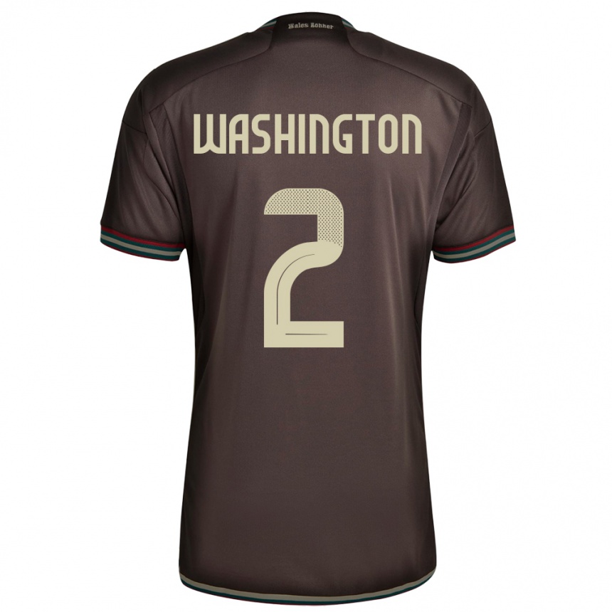 Kids Football Jamaica Solai Washington #2 Night Brown Away Jersey 24-26 T-Shirt