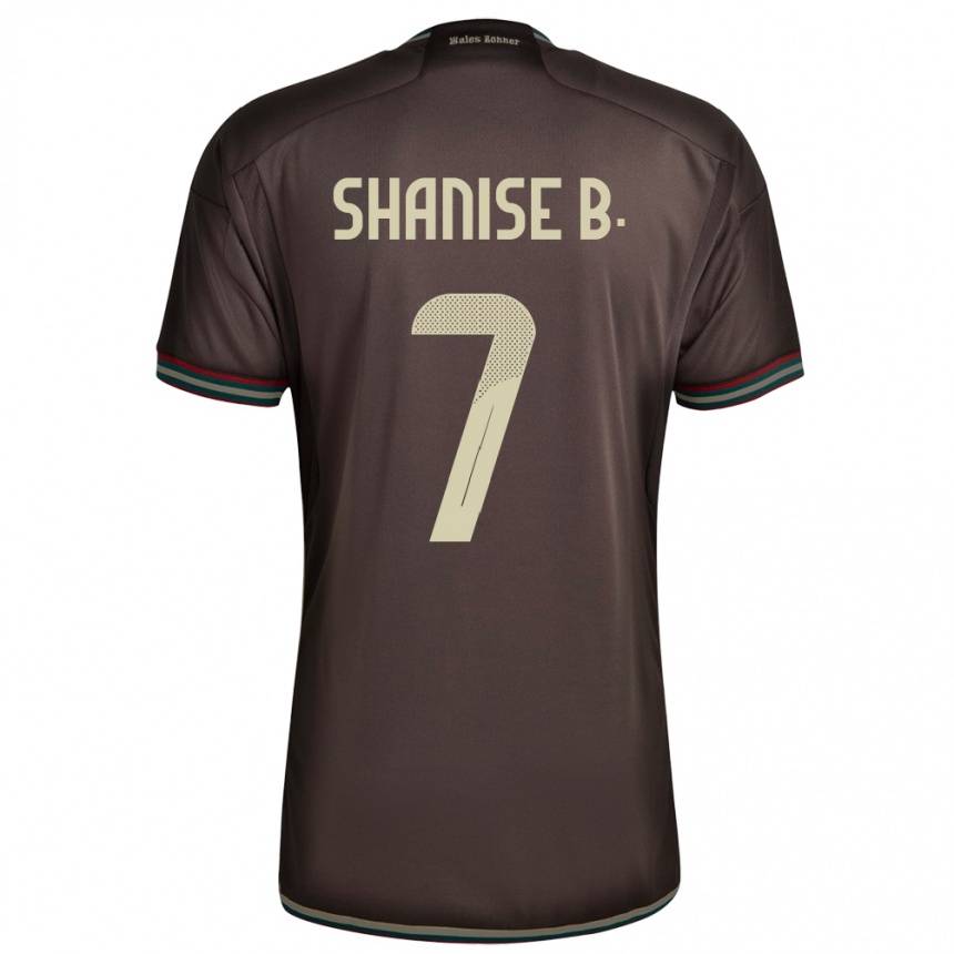 Kids Football Jamaica Shanise Buckley #7 Night Brown Away Jersey 24-26 T-Shirt