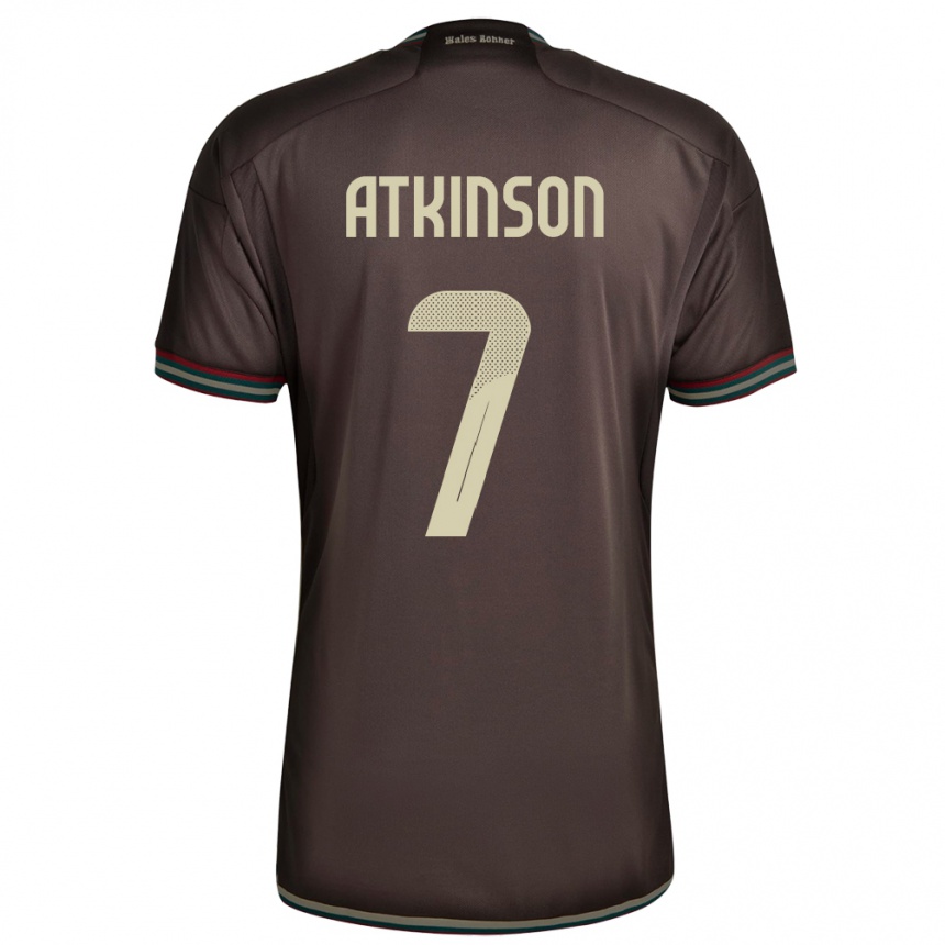 Kids Football Jamaica Natoya Atkinson #7 Night Brown Away Jersey 24-26 T-Shirt