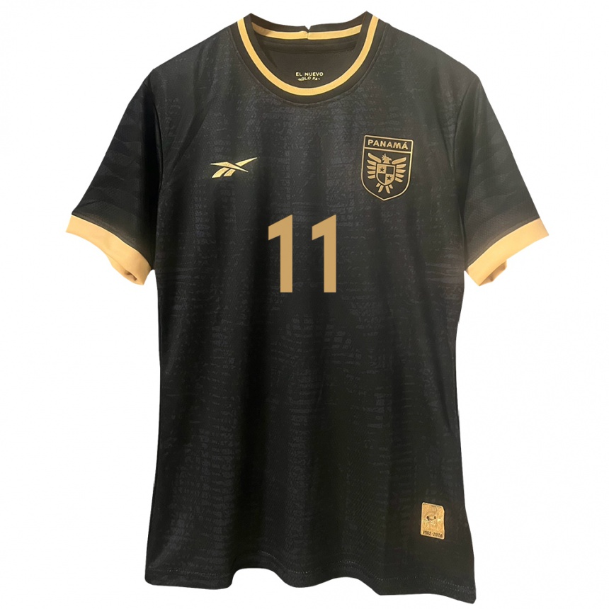 Kids Football Panama Ismael Díaz #11 Black Away Jersey 24-26 T-Shirt