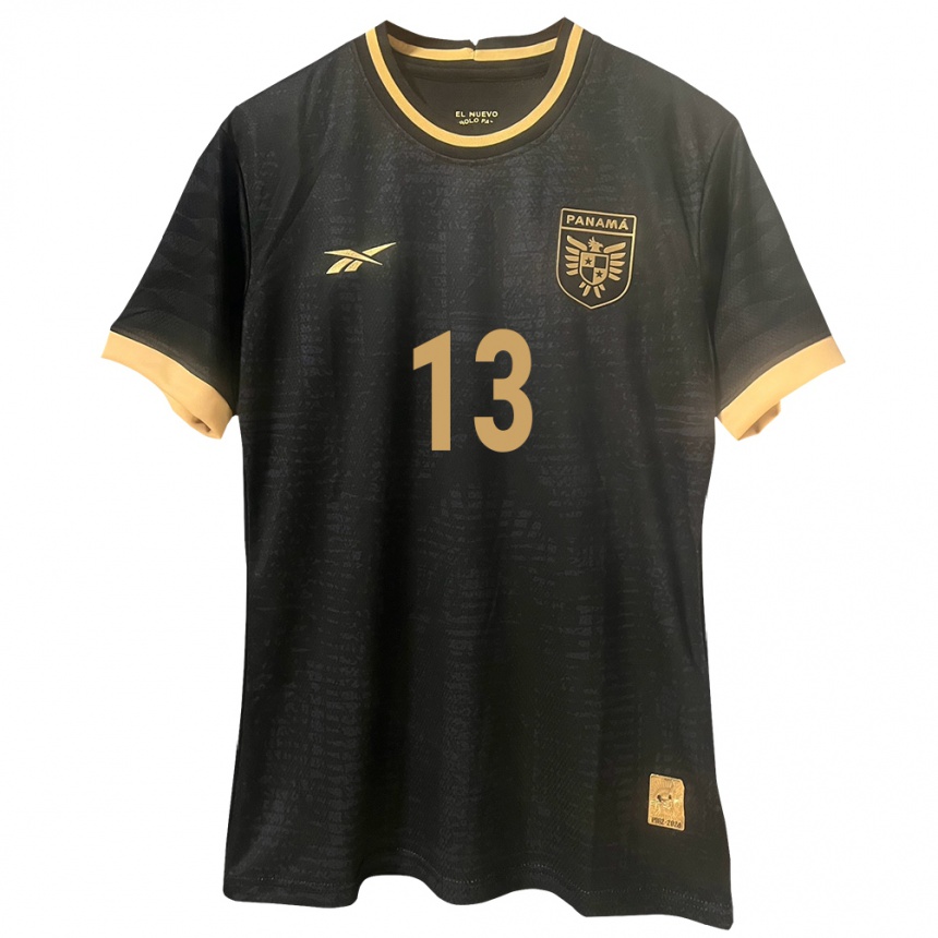 Kids Football Panama Gianna Hall #13 Black Away Jersey 24-26 T-Shirt