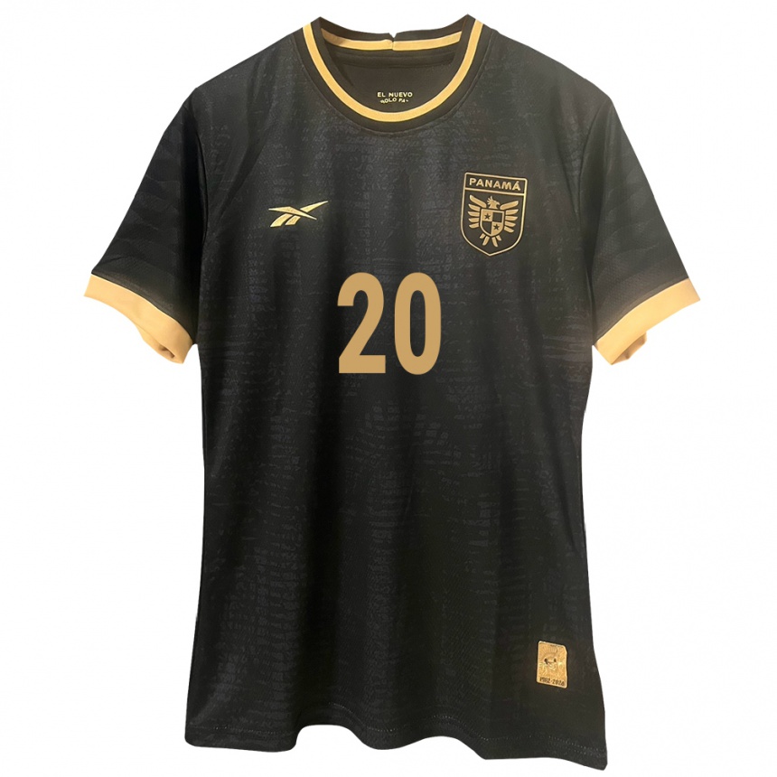 Kids Football Panama Yulieth Araúz #20 Black Away Jersey 24-26 T-Shirt