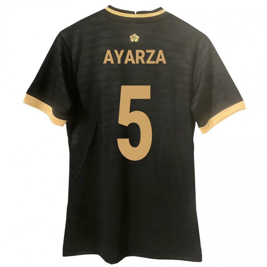 Kids Football Panama Abdiel Ayarza #5 Black Away Jersey 24-26 T-Shirt