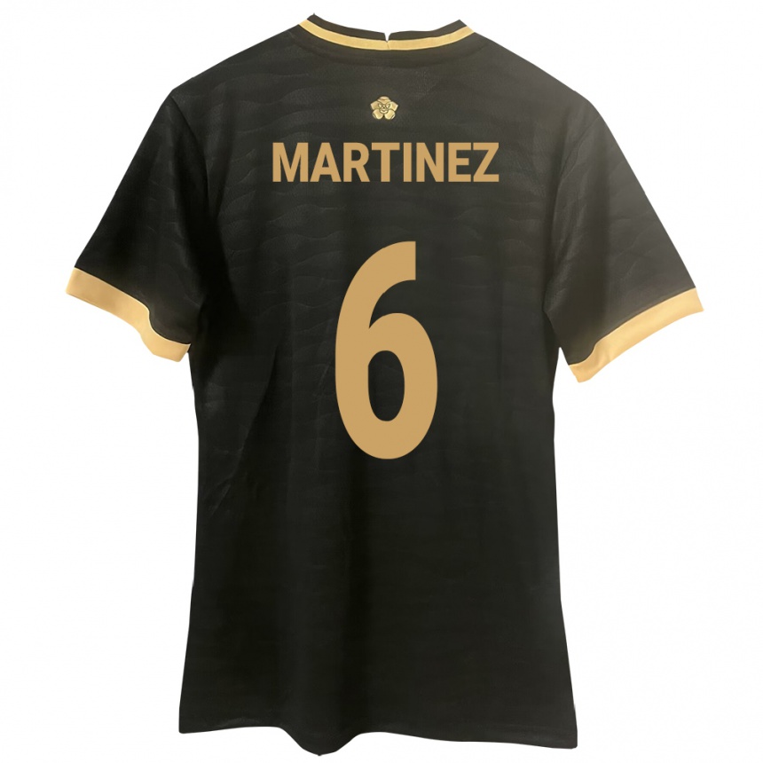 Kids Football Panama Christian Martínez #6 Black Away Jersey 24-26 T-Shirt