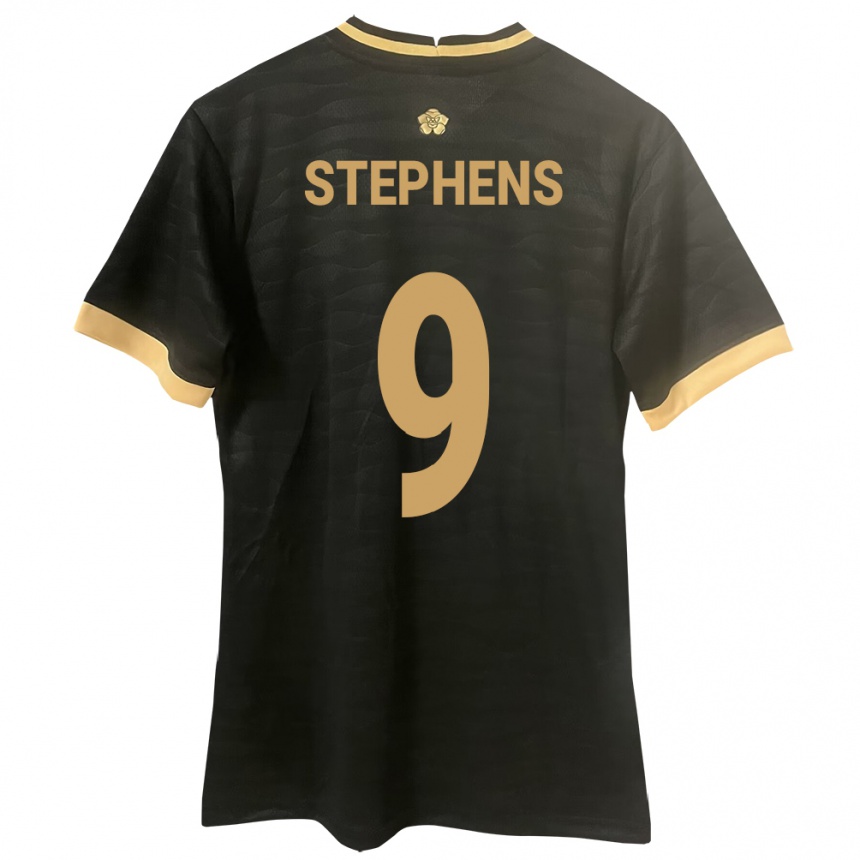 Kids Football Panama Alfredo Stephens #9 Black Away Jersey 24-26 T-Shirt