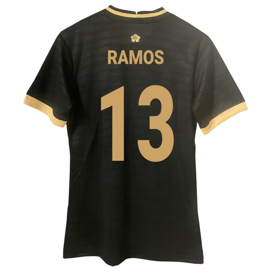 Kids Football Panama Jiovany Ramos #13 Black Away Jersey 24-26 T-Shirt