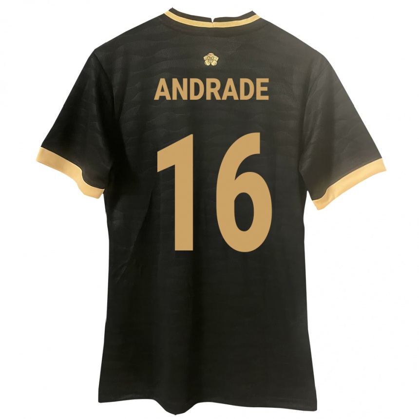 Kids Football Panama Andrés Andrade #16 Black Away Jersey 24-26 T-Shirt