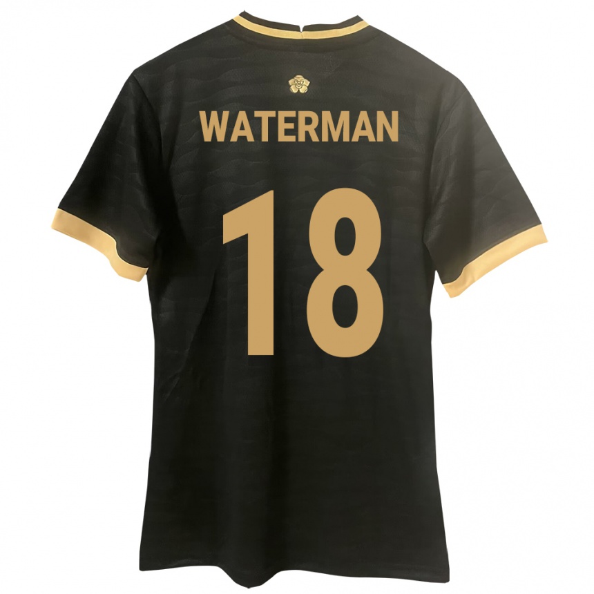 Kids Football Panama Cecilio Waterman #18 Black Away Jersey 24-26 T-Shirt