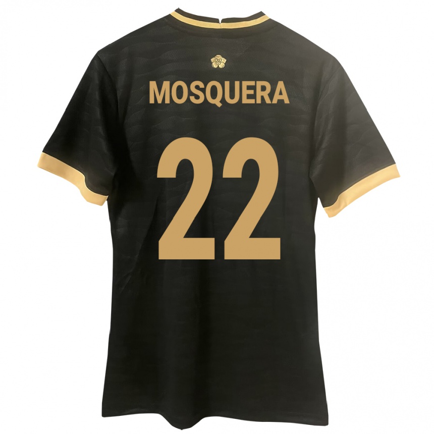 Kids Football Panama Orlando Mosquera #22 Black Away Jersey 24-26 T-Shirt