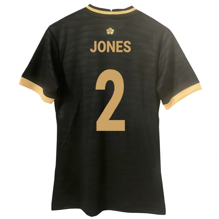 Kids Football Panama Joseph Jones #2 Black Away Jersey 24-26 T-Shirt