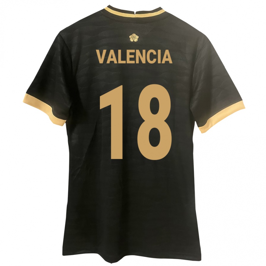 Kids Football Panama Omar Valencia #18 Black Away Jersey 24-26 T-Shirt