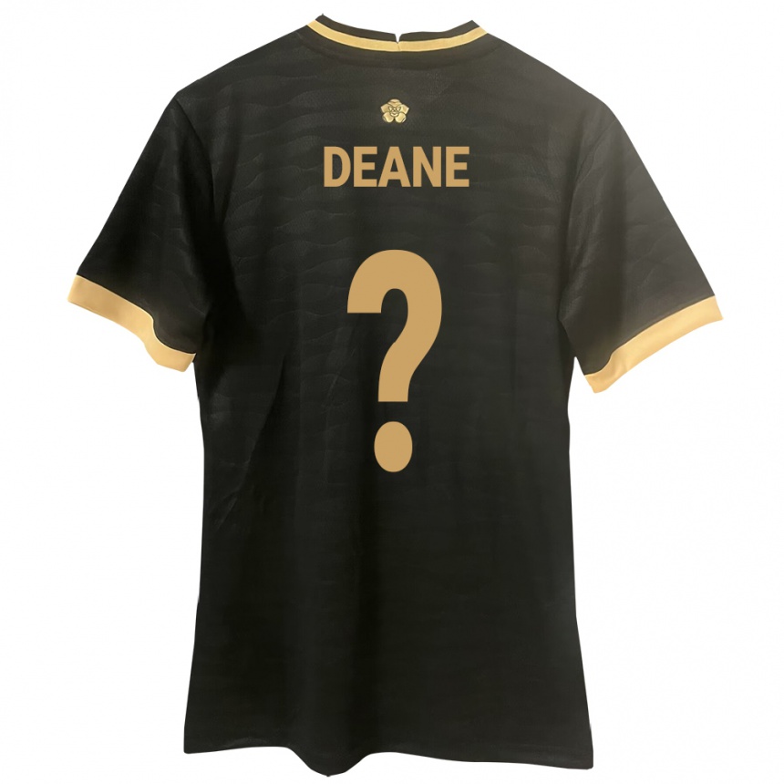 Kids Football Panama Sean Deane #0 Black Away Jersey 24-26 T-Shirt