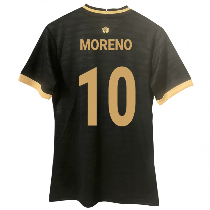 Kids Football Panama Éric Moreno #10 Black Away Jersey 24-26 T-Shirt