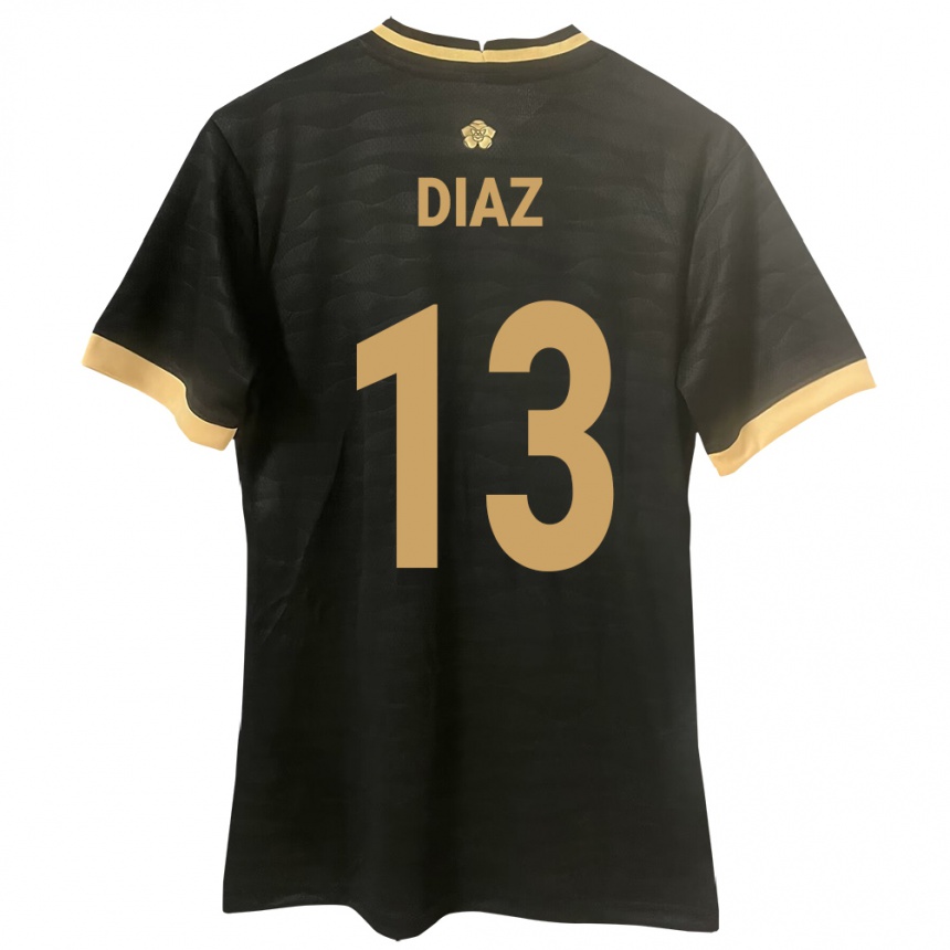 Kids Football Panama Érick Díaz #13 Black Away Jersey 24-26 T-Shirt