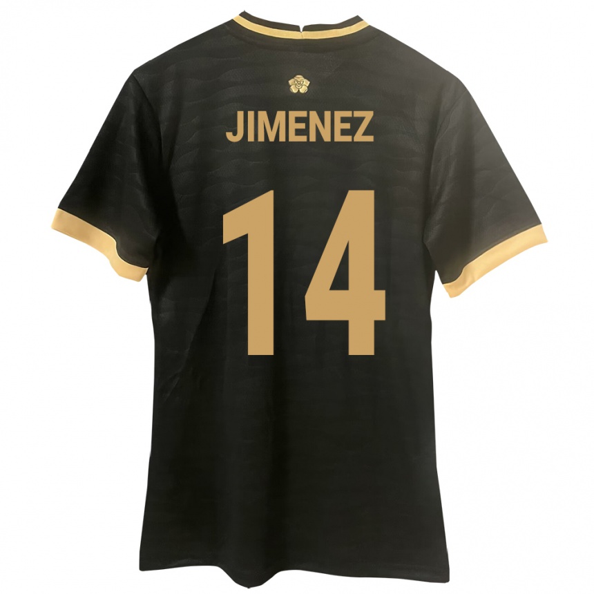 Kids Football Panama Juan Jiménez #14 Black Away Jersey 24-26 T-Shirt