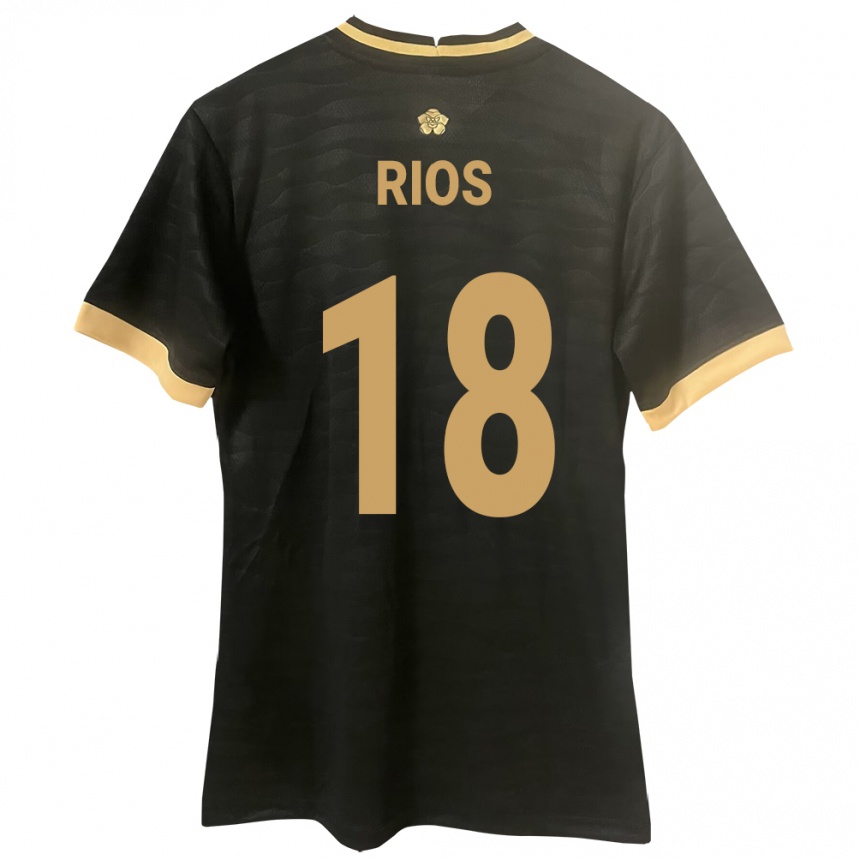 Kids Football Panama Héctor Ríos #18 Black Away Jersey 24-26 T-Shirt