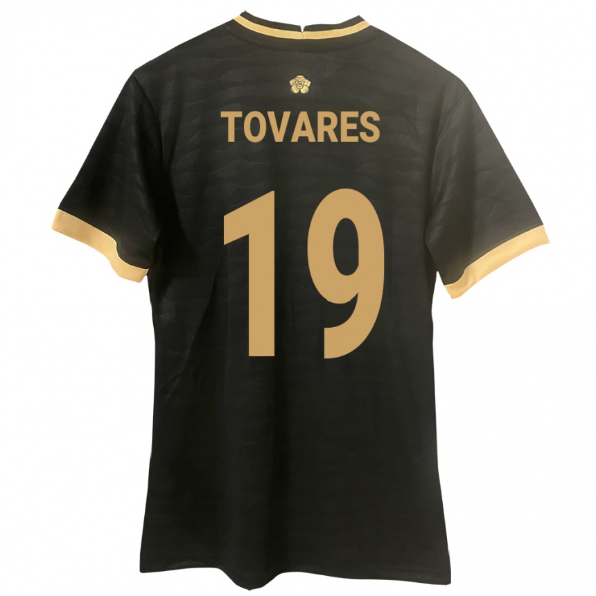 Kids Football Panama Kahir Tovares #19 Black Away Jersey 24-26 T-Shirt