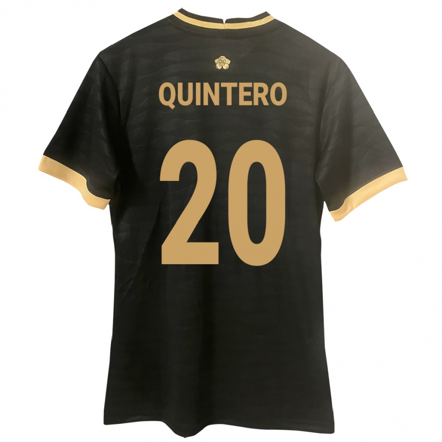 Kids Football Panama Aldrith Quintero #20 Black Away Jersey 24-26 T-Shirt