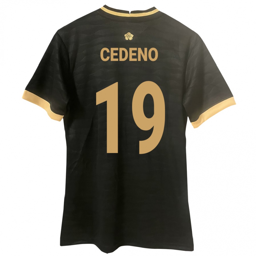 Kids Football Panama Lineth Cedeño #19 Black Away Jersey 24-26 T-Shirt