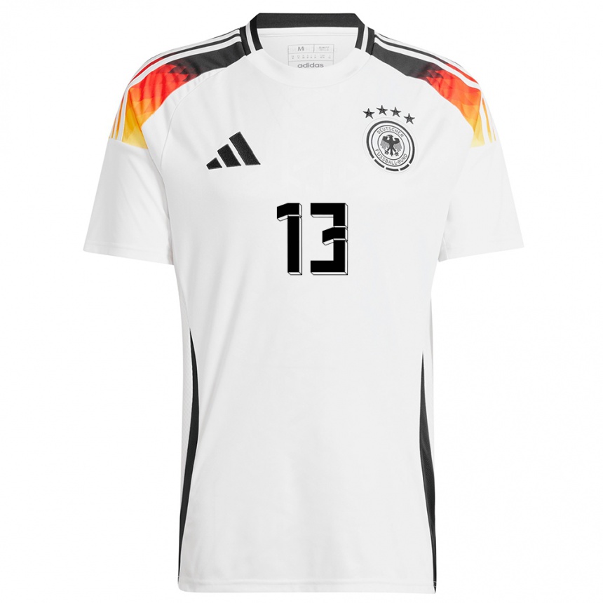 Men Football Germany Keke Topp #13 White Home Jersey 24-26 T-Shirt