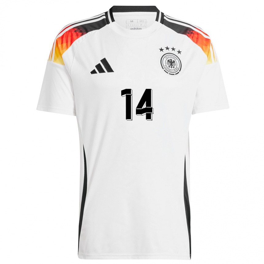 Men Football Germany Marton Dardai #14 White Home Jersey 24-26 T-Shirt