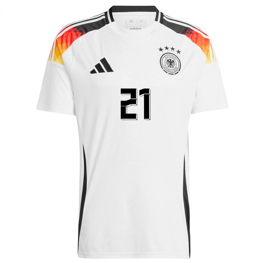 Men Football Germany Ilkay Gundogan #21 White Home Jersey 24-26 T-Shirt