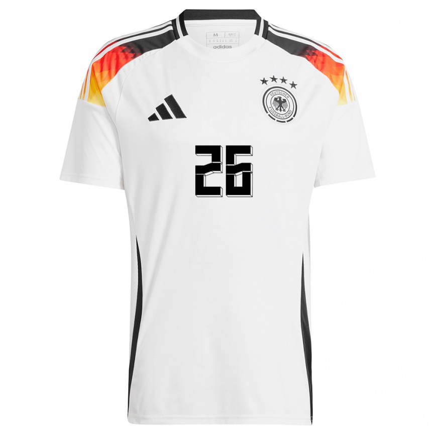 Men Football Germany Chantal Hagel #26 White Home Jersey 24-26 T-Shirt