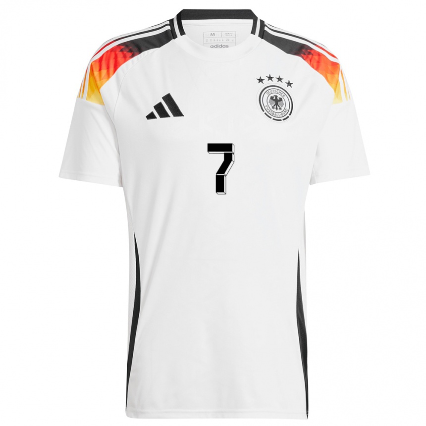 Men Football Germany Kai Havertz #7 White Home Jersey 24-26 T-Shirt