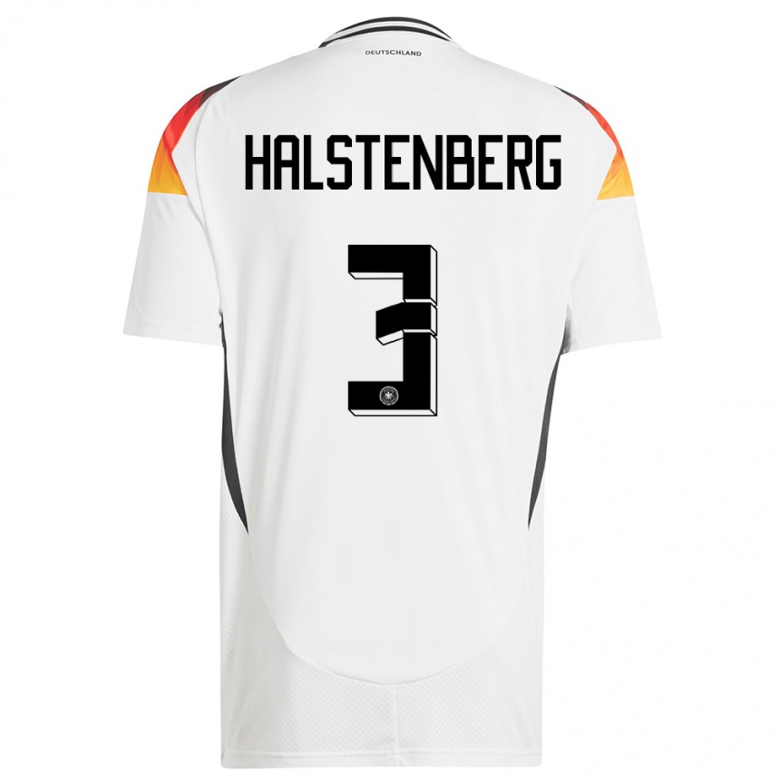 Men Football Germany Marcel Halstenberg #3 White Home Jersey 24-26 T-Shirt