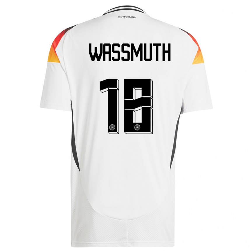 Men Football Germany Tabea Wabmuth #18 White Home Jersey 24-26 T-Shirt